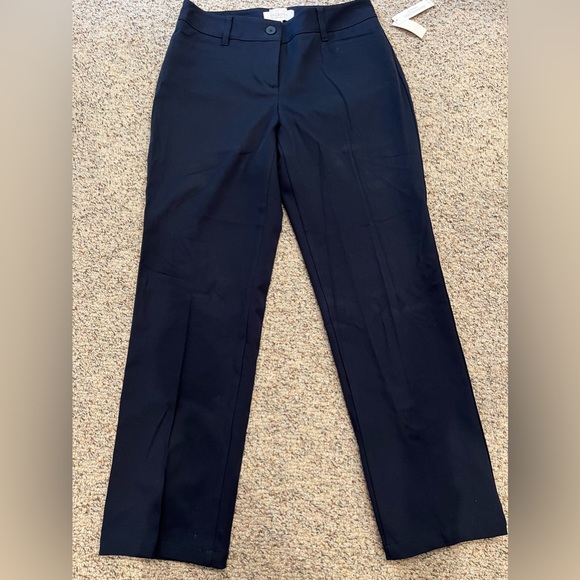 Talbots Slimming Navy Blue Pants NWT Size 4 Petite - Picture 5 of 10